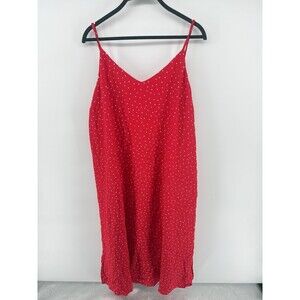 Gap Midi Cami Lined Polka Dot Dress Red Size XL
